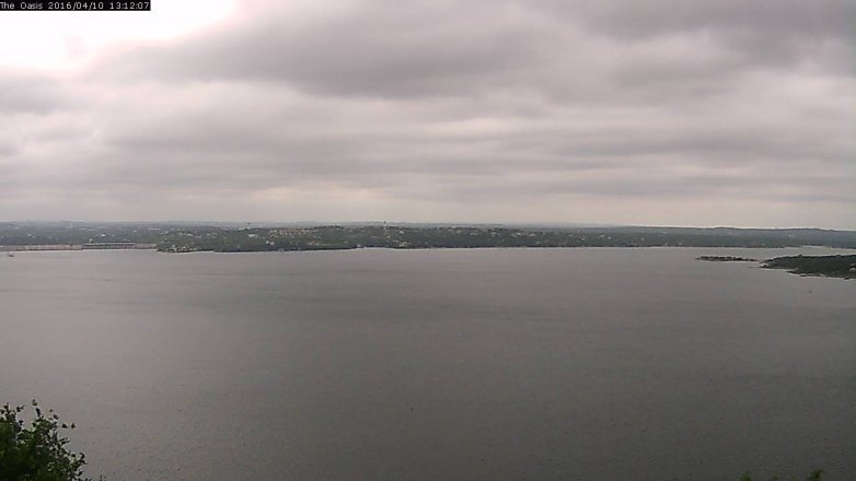 Lake Travis webcam, April 10, 2016 12:20 PM CT