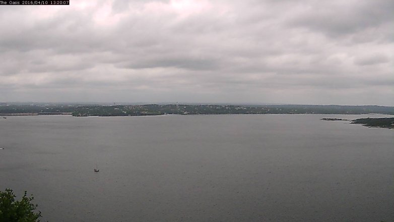 Lake Travis webcam, April 10, 2016 12:25 PM CT