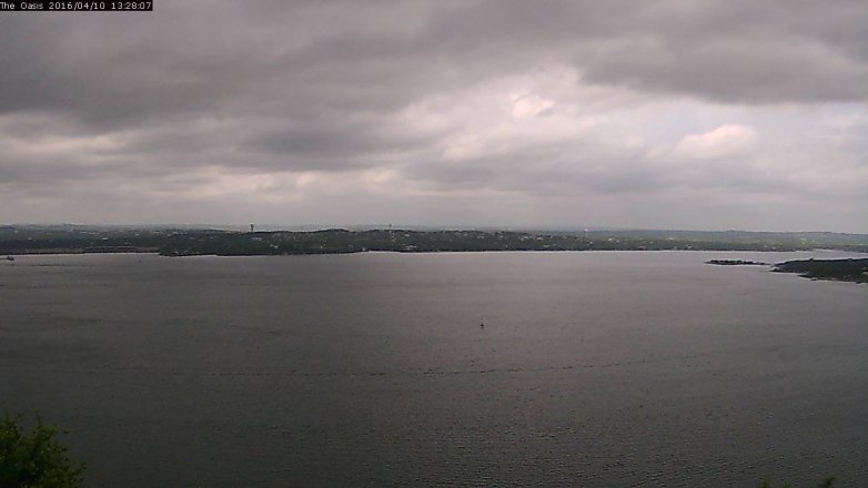 Lake Travis webcam, April 10, 2016 12:35 PM CT