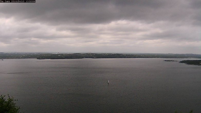 Lake Travis webcam, April 10, 2016 12:40 PM CT