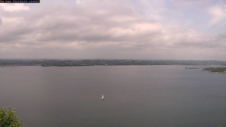 Lake Travis webcam, April 10, 2016 12:45 PM CT
