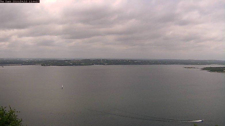 Lake Travis webcam, April 10, 2016 12:50 PM CT