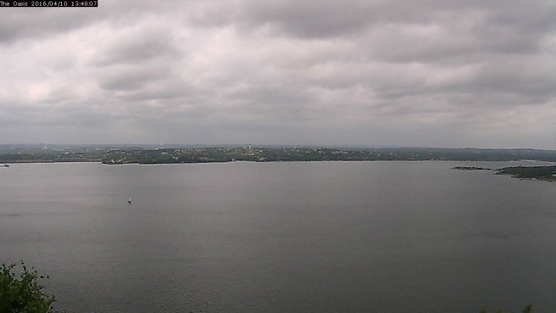 Lake Travis webcam, April 10, 2016 12:55 PM CT