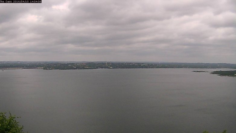 Lake Travis webcam, April 10, 2016 1:10 PM CT