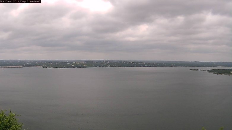 Lake Travis webcam, April 10, 2016 1:15 PM CT