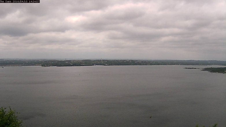 Lake Travis webcam, April 10, 2016 1:30 PM CT