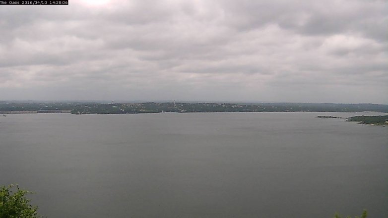 Lake Travis webcam, April 10, 2016 1:35 PM CT