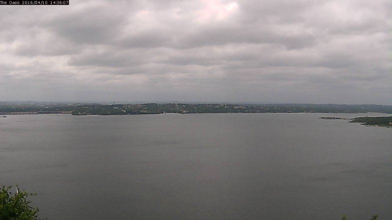 Lake Travis webcam, April 10, 2016 1:45 PM CT