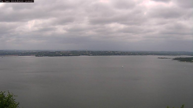 Lake Travis webcam, April 10, 2016 1:50 PM CT
