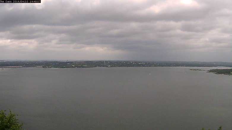 Lake Travis webcam, April 10, 2016 1:55 PM CT