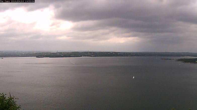 Lake Travis webcam, April 10, 2016 2:00 PM CT