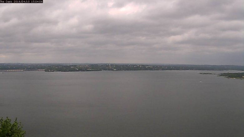 Lake Travis webcam, April 10, 2016 2:10 PM CT