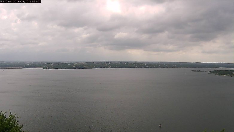 Lake Travis webcam, April 10, 2016 2:40 PM CT