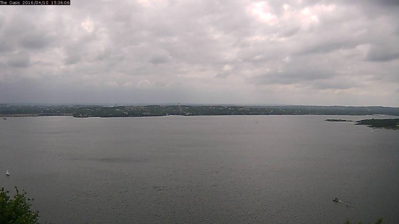Lake Travis webcam, April 10, 2016 2:45 PM CT
