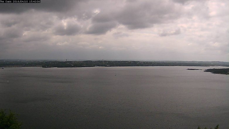 Lake Travis webcam, April 10, 2016 2:50 PM CT