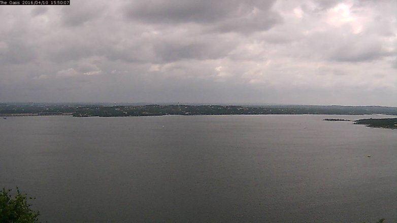 Lake Travis webcam, April 10, 2016 2:55 PM CT