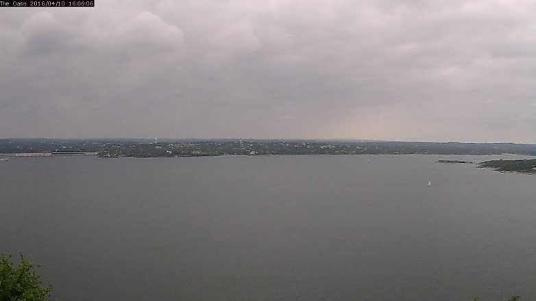 Lake Travis webcam, April 10, 2016 3:15 PM CT