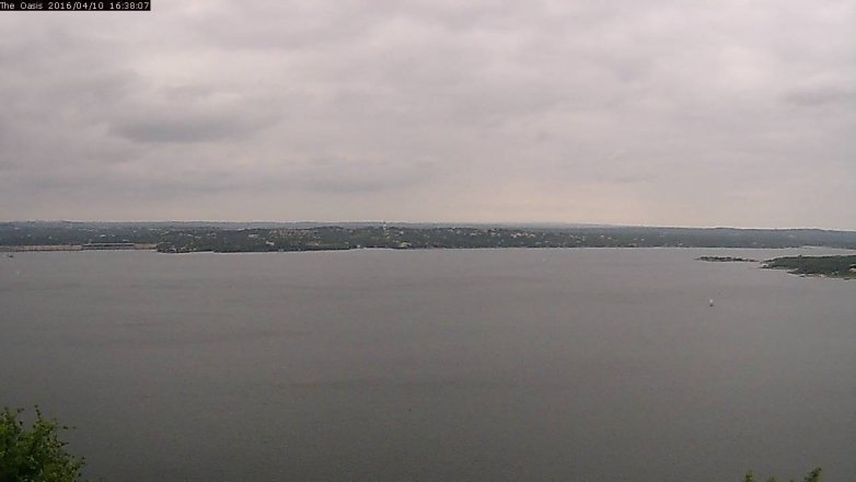 Lake Travis webcam, April 10, 2016 3:45 PM CT