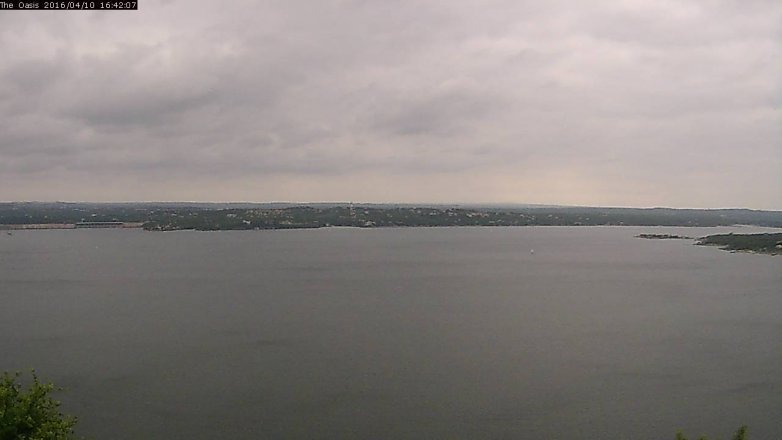 Lake Travis webcam, April 10, 2016 3:50 PM CT