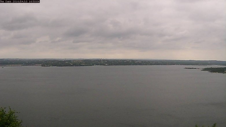 Lake Travis webcam, April 10, 2016 4:00 PM CT