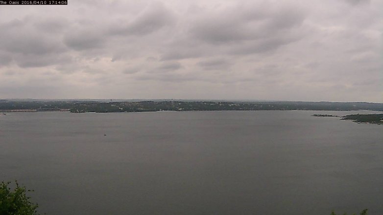 Lake Travis webcam, April 10, 2016 4:20 PM CT
