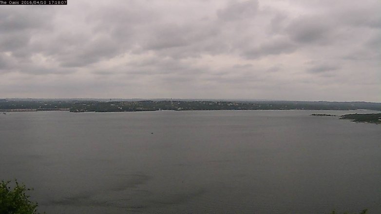 Lake Travis webcam, April 10, 2016 4:25 PM CT