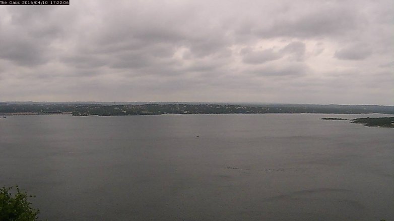 Lake Travis webcam, April 10, 2016 4:30 PM CT