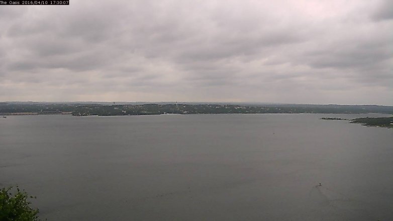 Lake Travis webcam, April 10, 2016 4:35 PM CT