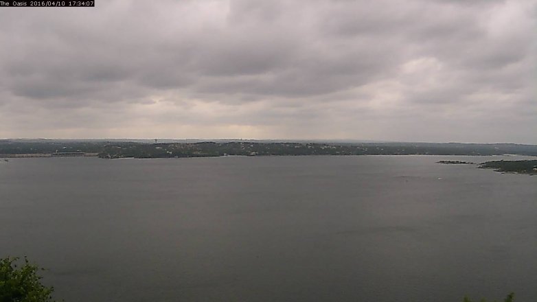 Lake Travis webcam, April 10, 2016 4:40 PM CT