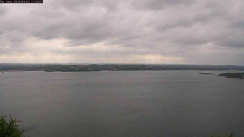 Lake Travis webcam, April 10, 2016 4:50 PM CT