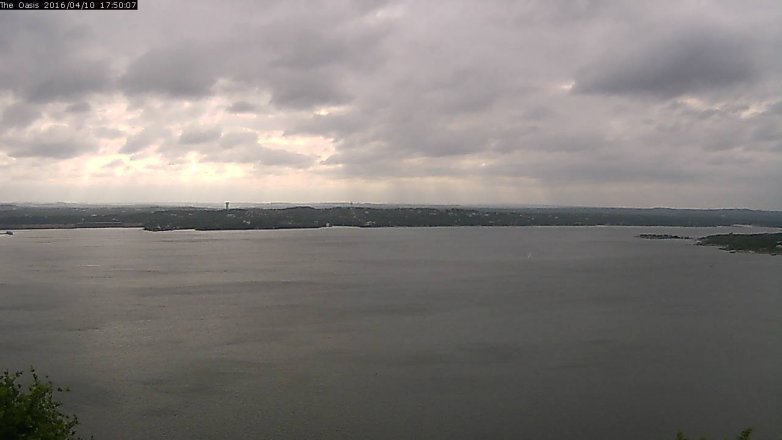 Lake Travis webcam, April 10, 2016 4:55 PM CT