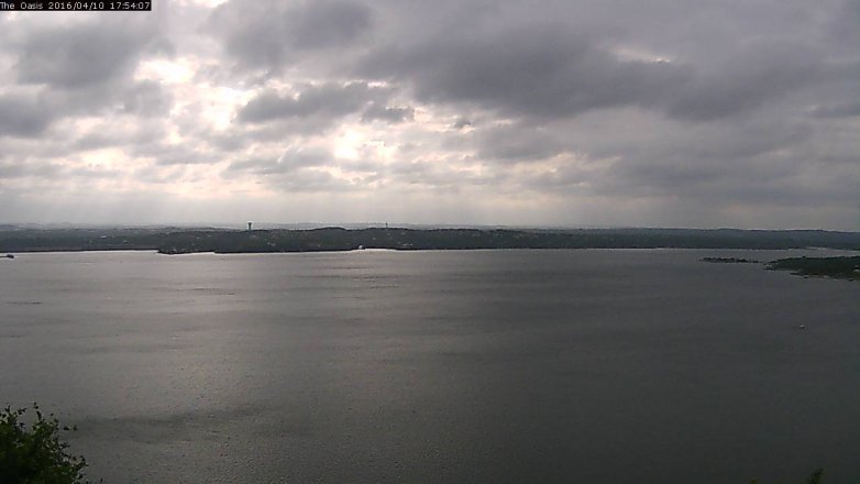 Lake Travis webcam, April 10, 2016 5:00 PM CT
