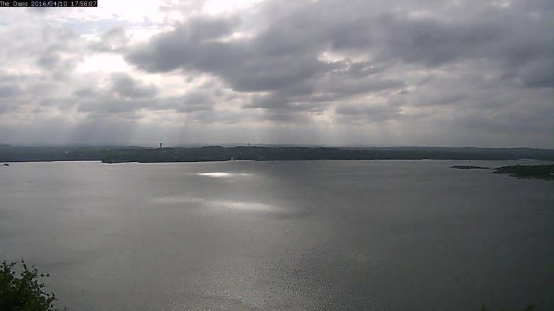 Lake Travis webcam, April 10, 2016 5:05 PM CT