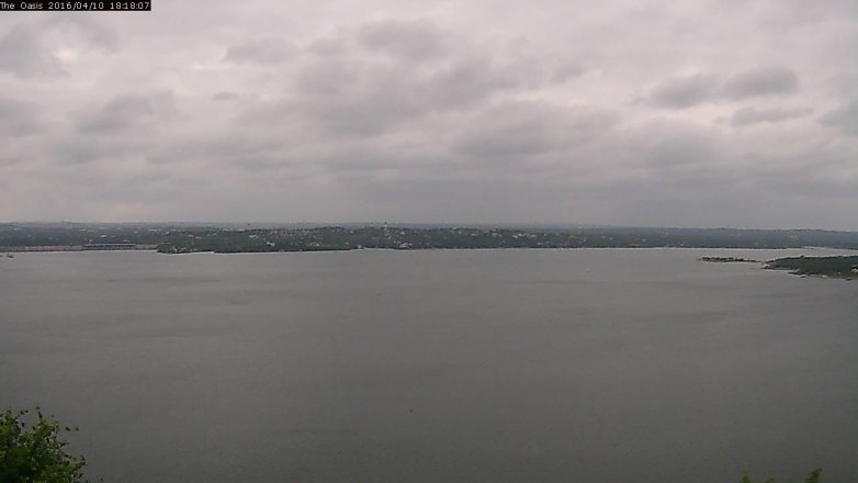 Lake Travis webcam, April 10, 2016 5:25 PM CT