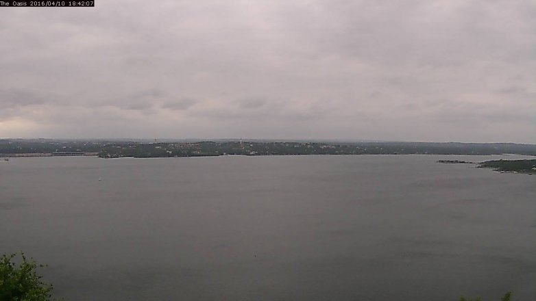 Lake Travis webcam, April 10, 2016 5:50 PM CT