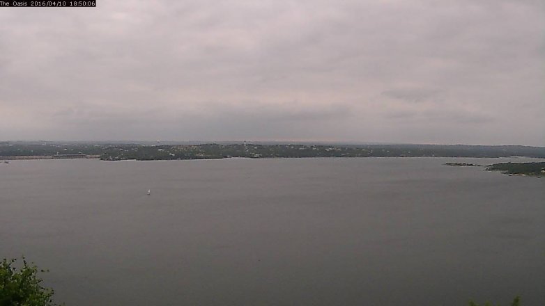 Lake Travis webcam, April 10, 2016 5:55 PM CT