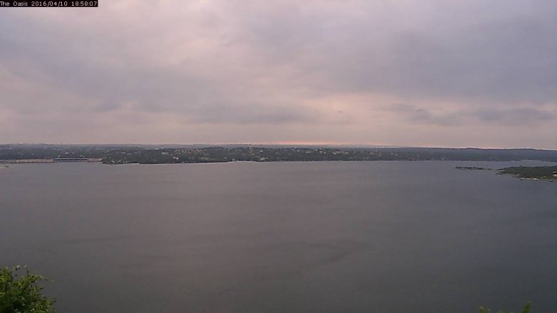 Lake Travis webcam, April 10, 2016 6:05 PM CT