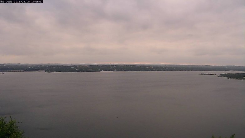 Lake Travis webcam, April 10, 2016 6:10 PM CT