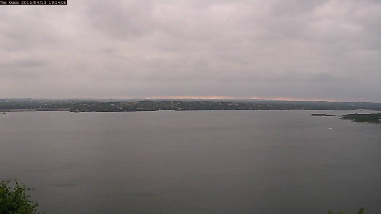 Lake Travis webcam, April 10, 2016 6:20 PM CT