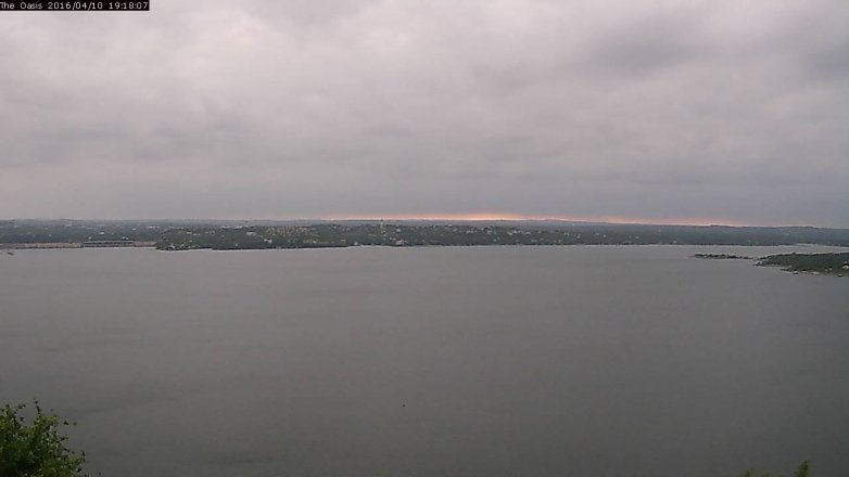 Lake Travis webcam, April 10, 2016 6:25 PM CT