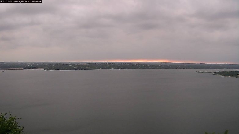Lake Travis webcam, April 10, 2016 6:35 PM CT