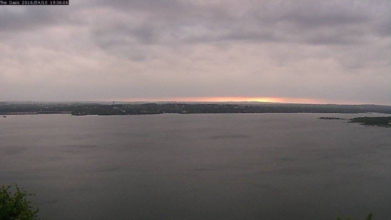 Lake Travis webcam, April 10, 2016 6:45 PM CT