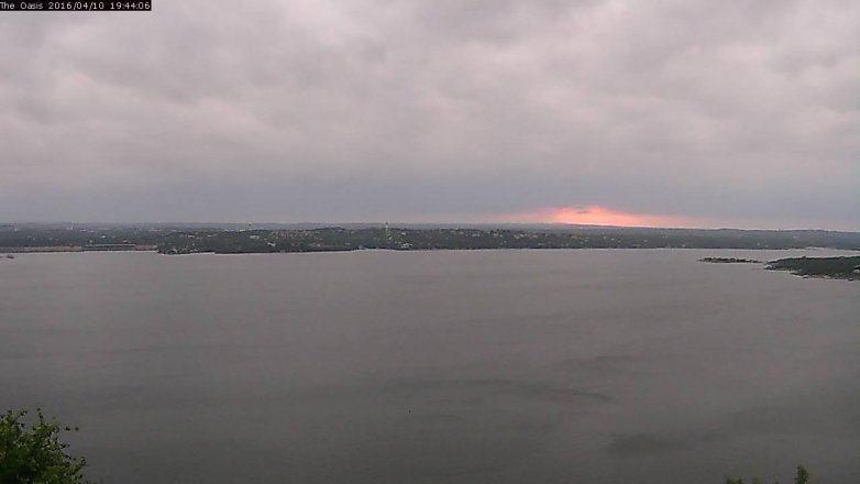 Lake Travis webcam, April 10, 2016 6:50 PM CT