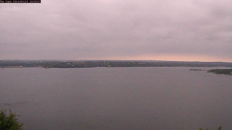 Lake Travis webcam, April 10, 2016 7:05 PM CT