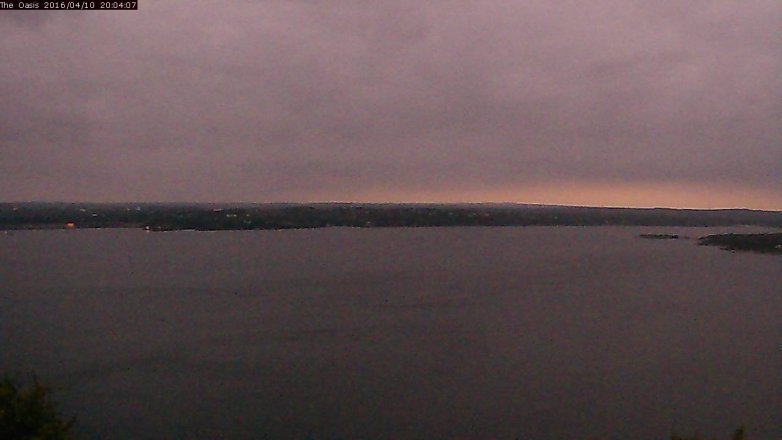 Lake Travis webcam, April 10, 2016 7:10 PM CT