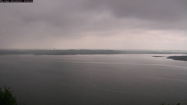 Lake Travis webcam, April 11, 2016 9:05 AM CT