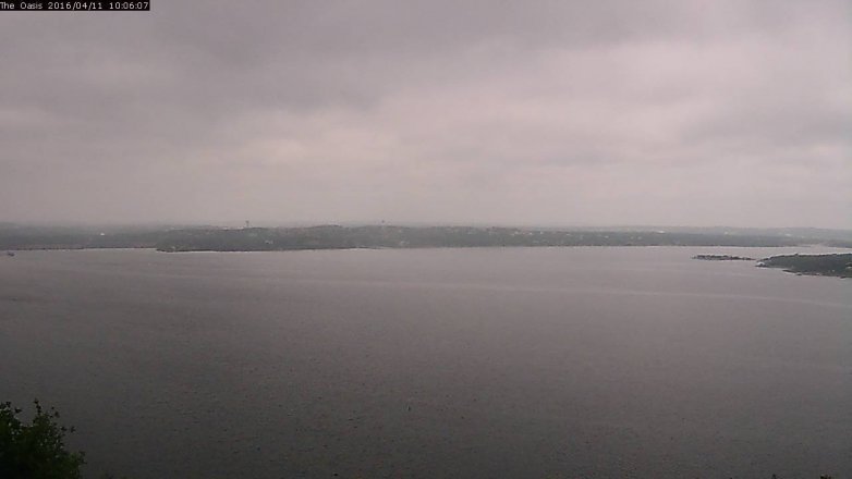 Lake Travis webcam, April 11, 2016 9:10 AM CT