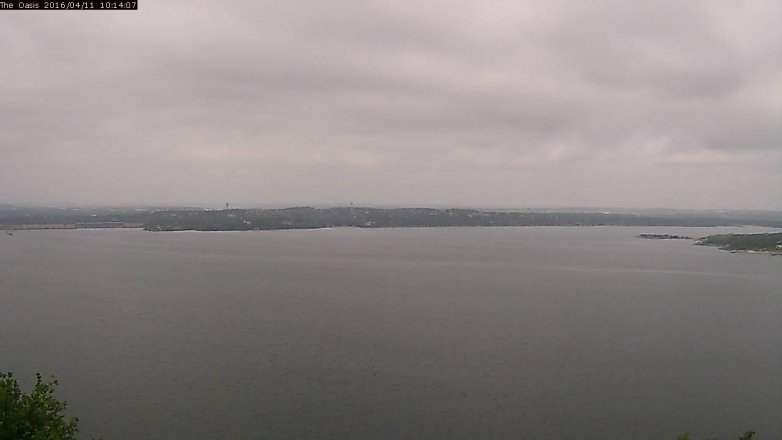 Lake Travis webcam, April 11, 2016 9:20 AM CT