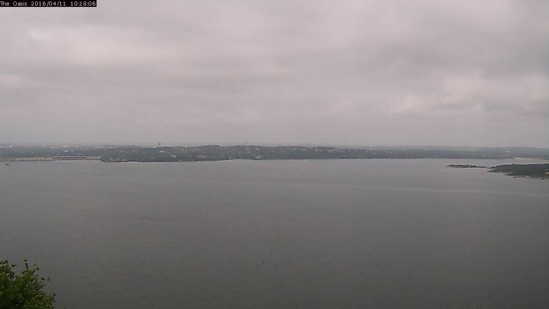 Lake Travis webcam, April 11, 2016 9:25 AM CT