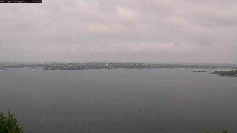 Lake Travis webcam, April 11, 2016 9:30 AM CT